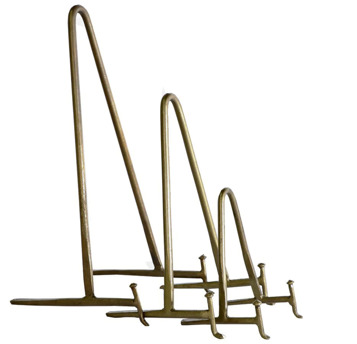 Antique Brass Stand - Small: Small antique brass stand with a vintage design from Grace Blu Shoppe, ideal for adding a touch of charm to your home decor.